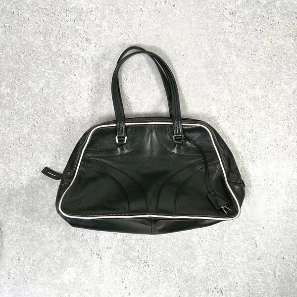 美品 PRADA プラダ MIU MIU ミュウミュウ ハンドバッグ ミニボストンバッグ 黒 ブラック レザー ヴィンテージ