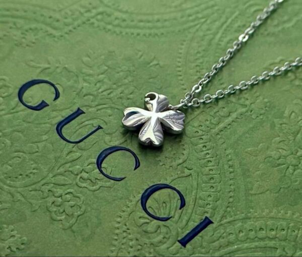 ★極美品 GUCCI 四つ葉 クローバー ネックレス シルバー925
