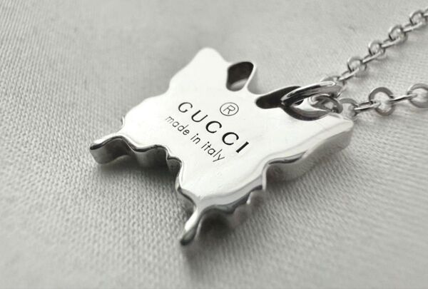 極美品 GUCCI グッチネックレス バタフライ シルバー925