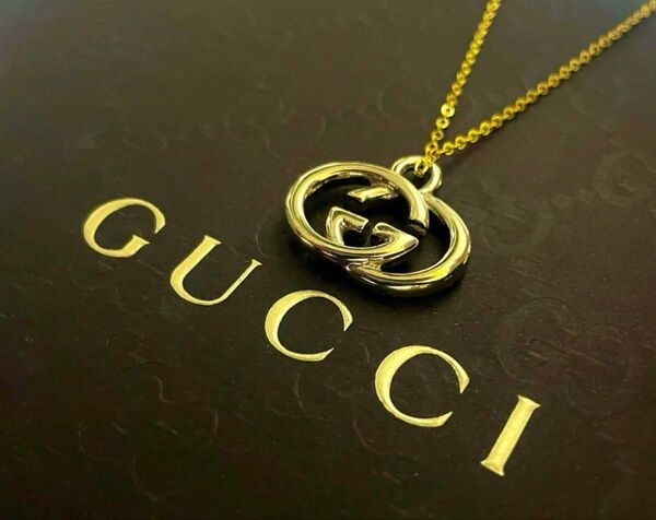 極美品 GUCCI GGロゴ チャームネックレス【確実正規品】