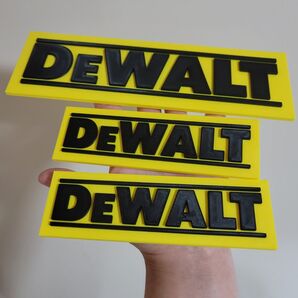 DeWALT|デウォルト ロゴプレート 3個セット インテリア雑貨 ガレージディスプレイ