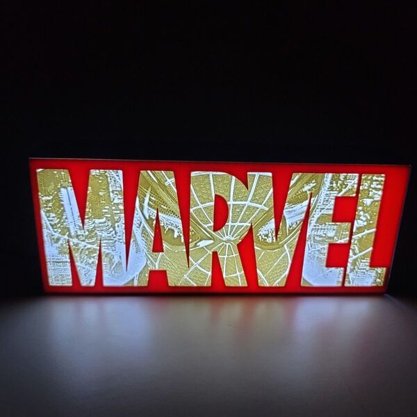 【MARVEL】ロゴ ライトアップ サイン(スパイダーマン)/ インテリアライト