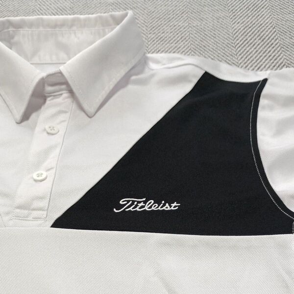 タイトリスト Titleist メンズ ポロシャツ ゴルフ 光沢 ブロック柄 速乾ドライ