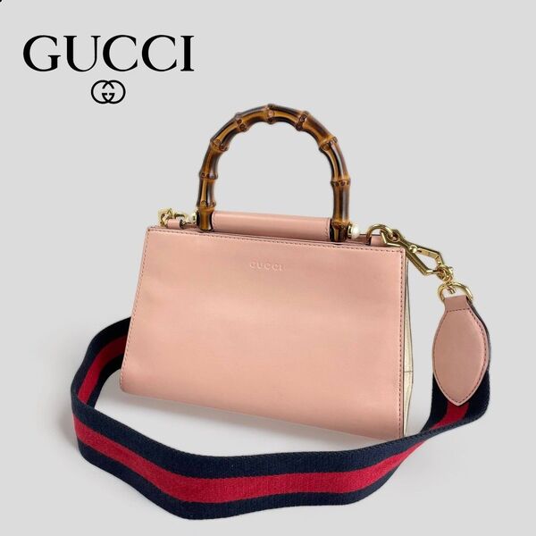 ■GUCCI グッチ■ バンブー ニムフェア 2WAYハンド・ショルダーバッグ