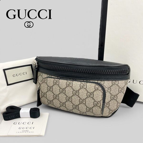 未使用■グッチ GUCCI■ GGスプリーム GG柄 ボディバッグ 男女兼用
