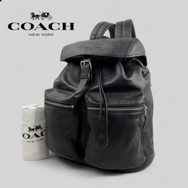 未使用■COACH コーチ■ スムースレザーバックパック リュック ユニセックス