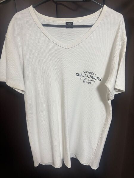 AVIREX Vネック Tシャツ ホワイト