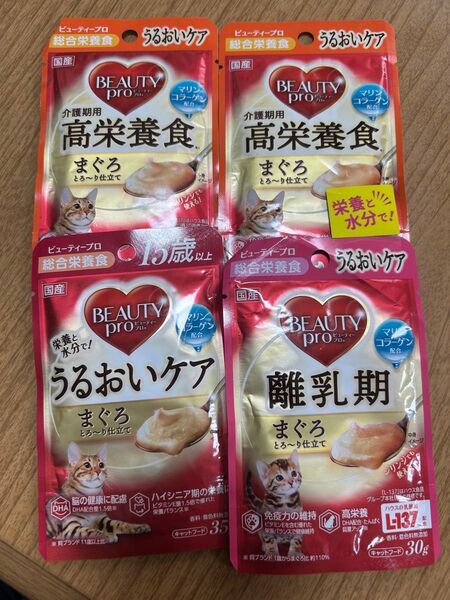 ビューティープロ うるおいケア 3種4袋 キャットフード