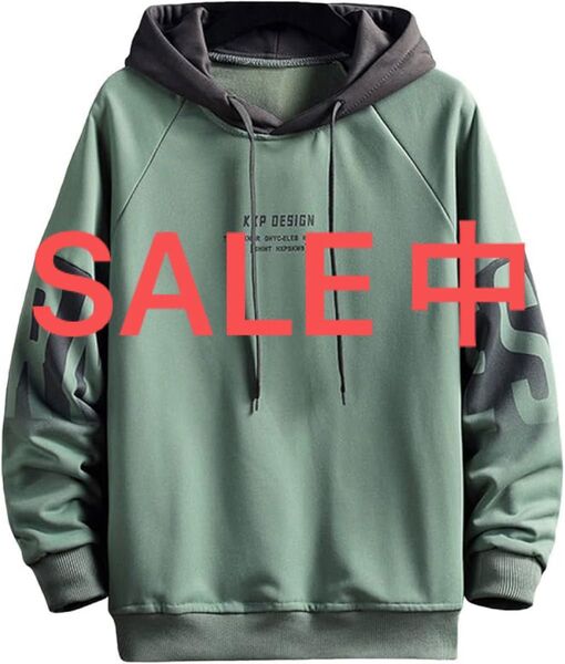 パーカー メンズ 春 長袖 フード付き おしゃれ ゆったり カジュアル 大きいサイズ 3XL グリーン パーカー フーディー 長袖