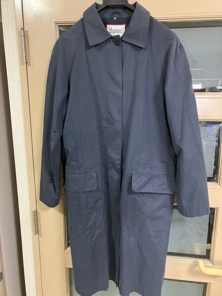 HERNO ロングコート スプリングコート ネイビー