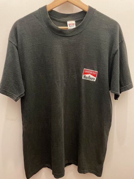 Marlboro "ADVENTURE TEAM" マルボロ ヴィンテージTシャツ フリーサイズ 企業ロゴ 古着 マルボロ