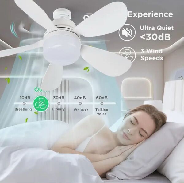 シーリングファンライト 30W LED E26