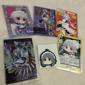 東方 ウエハース ホロクリアカード スーパーレア 十六夜咲夜 ラバーストラップ
