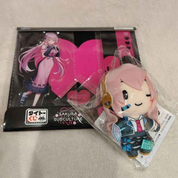 プロセカ タイトーくじ ふわぷち ぬいぐるみ 桜ミク 巡音ルカ アクリルスタンド