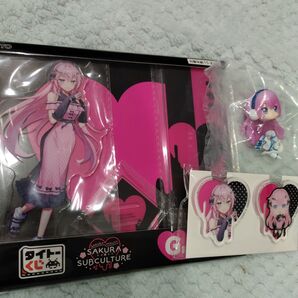 タイトーくじ アクリルバッジ 桜ミク 巡音ルカ アクリルスタンド 雪ミク フィギュア