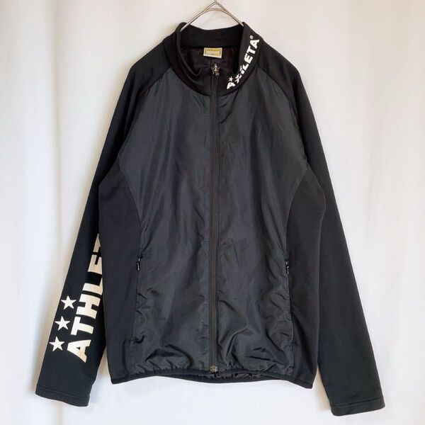 ATHLETA 中綿 ミドル ジャージ ジャケット サッカー 160 黒.2571