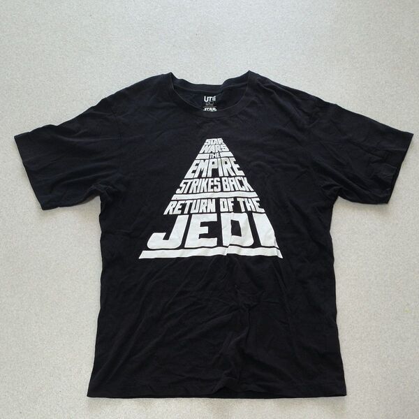 ユニクロ ブラック Tシャツ L メンズ スターウォーズ