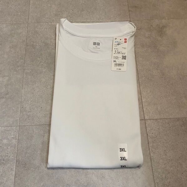 新品タグ付き ユニクロ エアリズムコットンノースリーブTシャツ 白 3XL