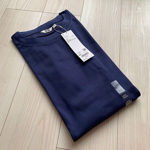 新品 タグ付き ユニクロ エアリズムコットンオーバーサイズt ネイビー 3XL
