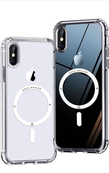 iPhone Xs X ケース 超強磁性MagSafe 米軍MIL規格 クリア 耐衝撃 透明
