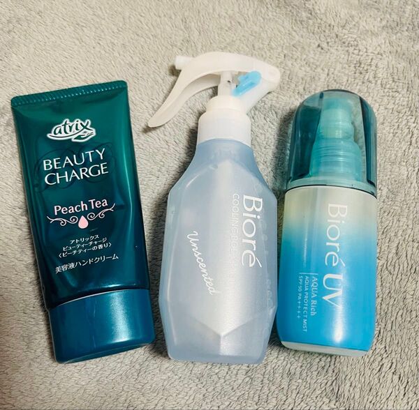 中古 美容液ハンドクリーム&Bioreボディーミスト&Biore UV 3点セット