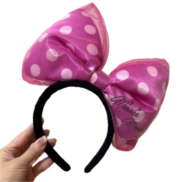 5/15のみセール 売り切り 終売品 レア ミニー ビックリボン ディズニー カチューシャ ピンク 美品