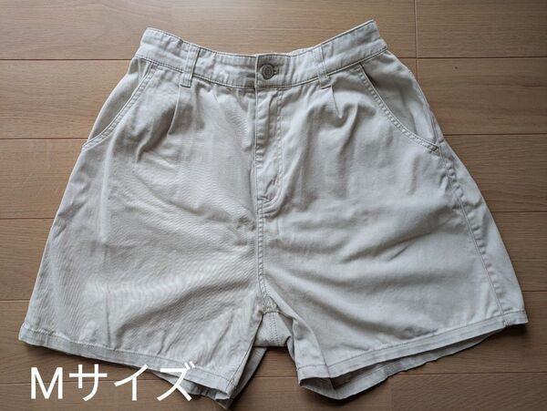 ショートパンツ レディース Mサイズ ホワイトベージュ 女の子 キュロット