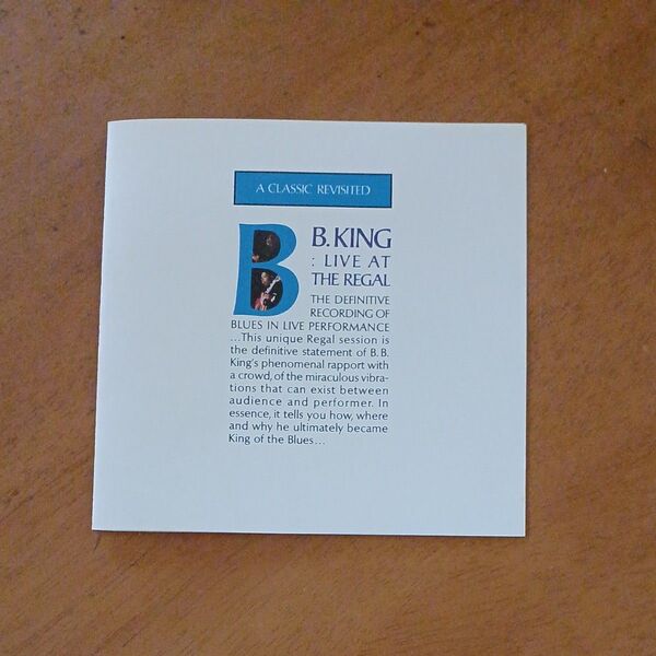 B.B. King Live at the Regal CD