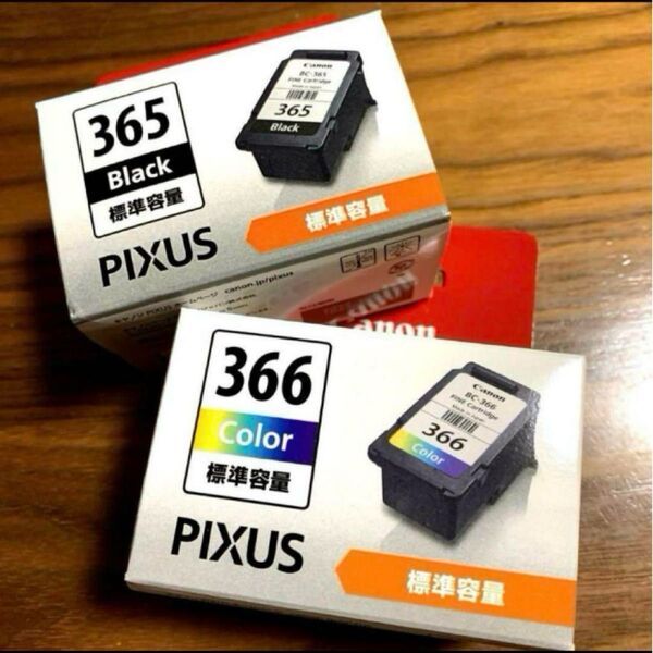 新品Canon 純正品インク BC-365 BC-366 標準容量 TS3530 キヤノン ブラック カラー 2点セット