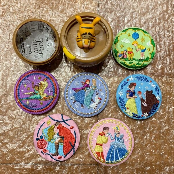 ディズニー 刺繍缶バッジ バンダイ ガシャポン ガチャガチャ セット