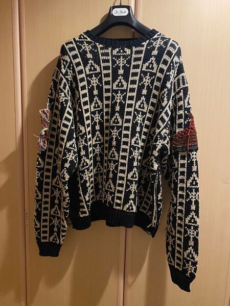 SUNSEA サンシー 27th ss REBUFFAT SWEATER ニット セーター ブラック 3 L