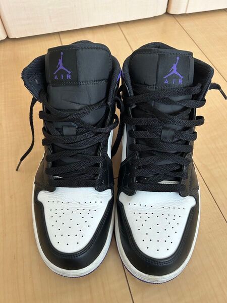 27.5cm NIKE AIR JORDAN 1 MID COURT PURPLE ハイカットスニーカー