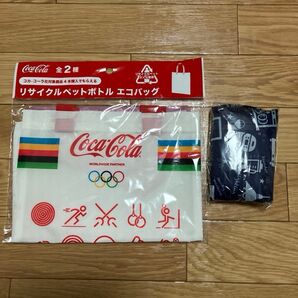 エコバッグ ノジマ 紺地白柄& コカコーラ エコバッグ
