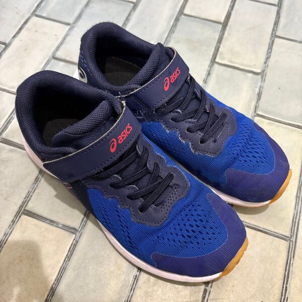 asics 子供用スニーカー ブルー 21.5cm