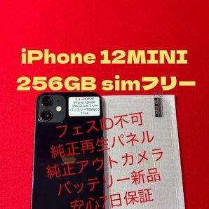 【1744】iPhone 12MINIブラック 256GB simフリー