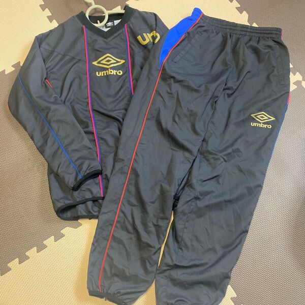 【Lサイズ】umbro アンブロ 90s ピステ ナイロンプルオーバー ビッグロゴ セットアップ 上下セット