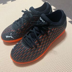 ★プーマ puma 21㎝ TF トレシュー ブラックオレンジ 黒 サッカー フットサル★