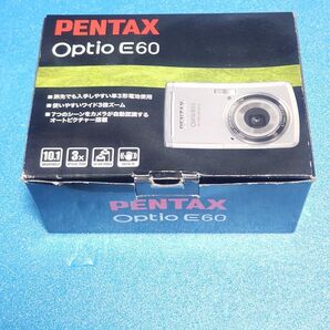PENTAX Optio E60 デジタルカメラ シルバー 未使用付属品のみ。本体はなし