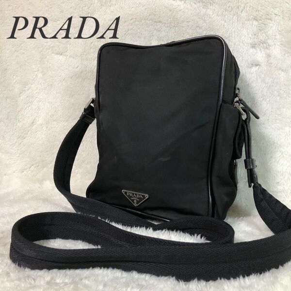 PRADA プラダ ショルダーバッグ ナイロン ブラック 三角ロゴ ユニセックス