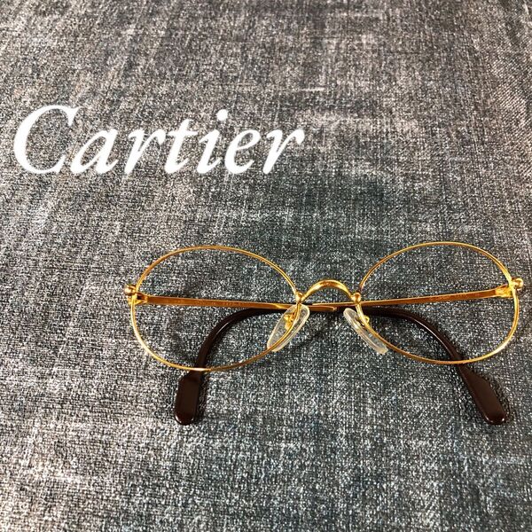 Cartier カルティエ メガネ ゴールド ヴィンテージ ラウンド フレーム