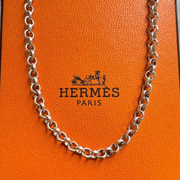 【美品】希少 HERMES エルメス チェーン ネックレス シルバー 925 ヴィンテージ 鑑定済み 正規品