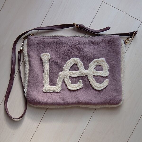 Lee (リー) / Lee Logo ショルダー・クラッチ 2WAY バッグ / パープル系 / クラッチ用ストラップなし