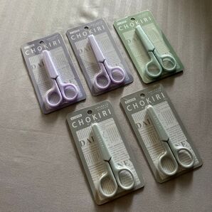 CHOKIRI ミニはさみ 5個セット パープル グレー グリーン未使用