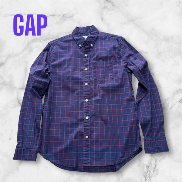 【GAP/ギャップ】メンズ長袖チェックシャツ XS