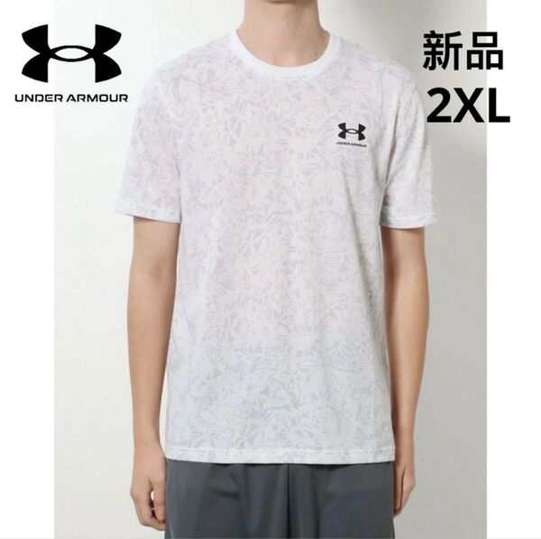 新品 アンダーアーマー メンズ Tシャツ 半袖 丸首 吸汗速乾 柔らか 2XL