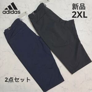 新品 アディダス カジュアル ウーブン 7分丈パンツ クォーターパンツ ゴルフウェア 2枚セット