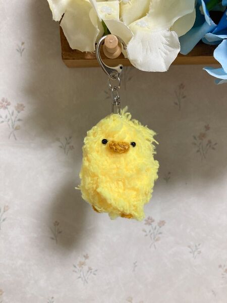 もけもけひよこキーホルダー イエロー