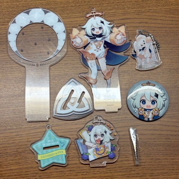 原神 パイモン アクリルスタンド 缶バッジ キーホルダー ミニアクスタ 缶バッヂ アクスタ