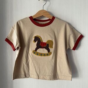 新品未使用 タグ付き しまむら ai araiさんコラボ100サイズ お馬さんtシャツ 半袖