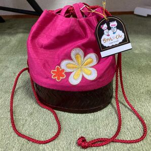 ちゃんとくん 巾着袋 ピンク